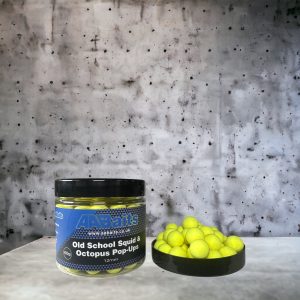 12mm Pop Ups - Old school Squid & Octopus (Fluoro Yellow)